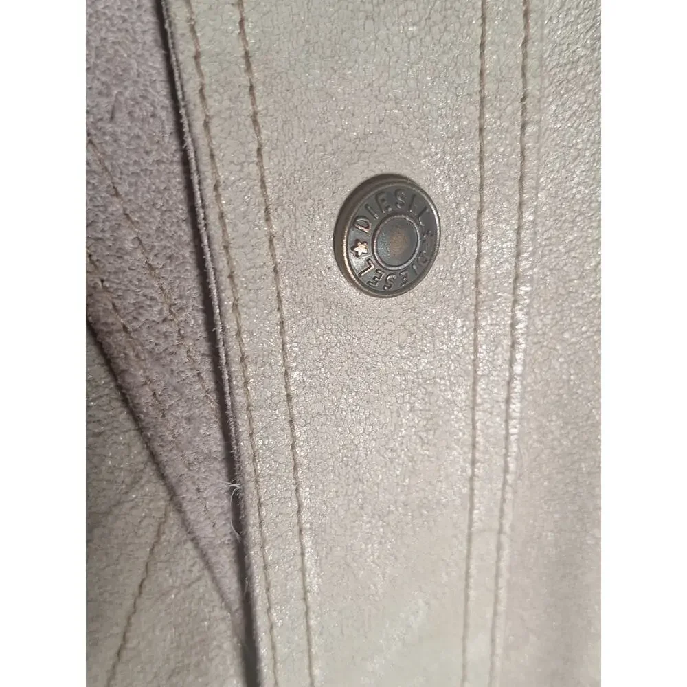Vintage Diesel Reversible Leather Suede Shacket Shirt Jacket Mens M Archive Y2K
